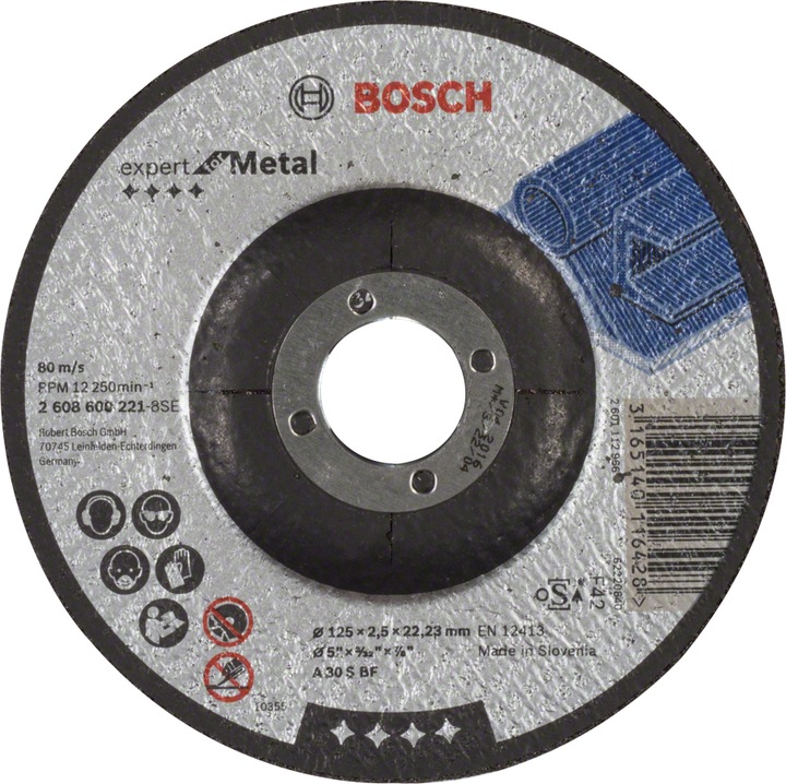 Immagine prodotto Bosch Professional Zubehör PRO Disco da taglio per metallo, 125 x 1,6 x 22,23 mm