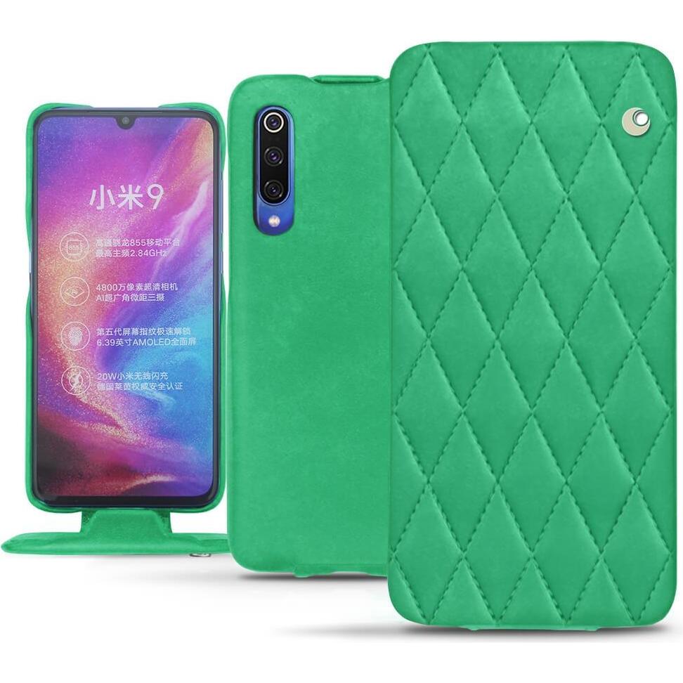 Noreve Lederschutzhülle vertikal (Xiaomi Mi 9), Smartphone Hülle, Grün