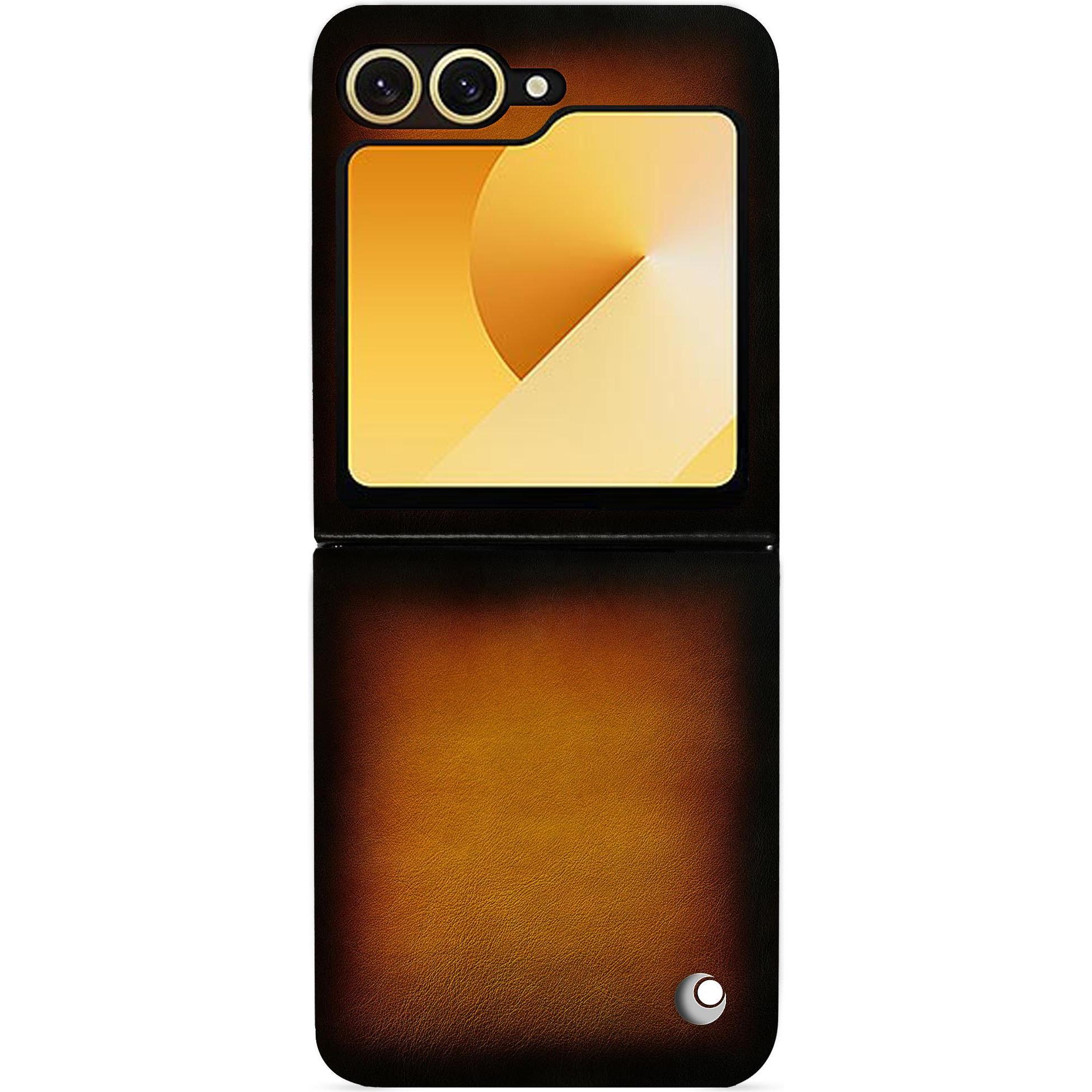 Noreve Lederschutzhülle Samsung Galaxy Z Flip5 (Samsung Galaxy Z Flip5), Smartphone Hülle, Violett