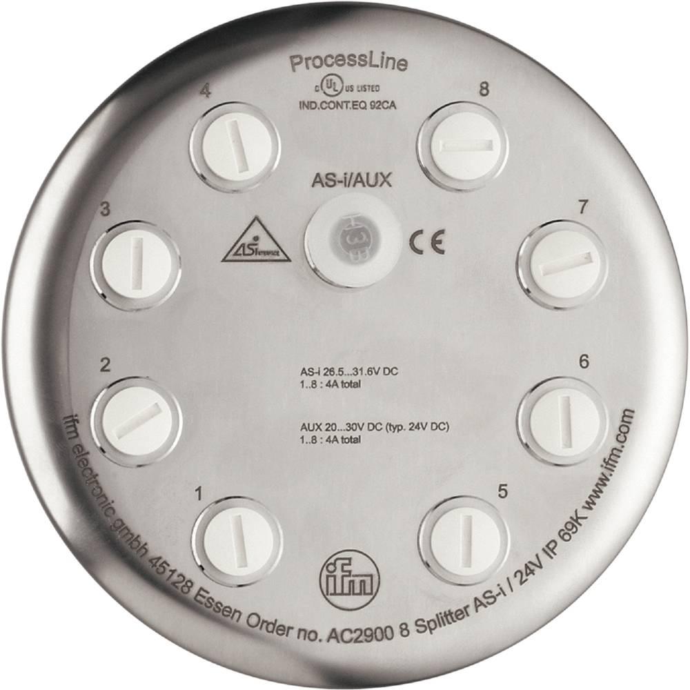 ifm Electronic Distributore IFM ProcessLine, Cavo + Spina elettrica, Argento