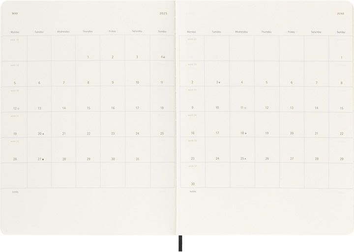Produktbild Moleskine Notizkalender (19 x 25 cm, Englisch)
