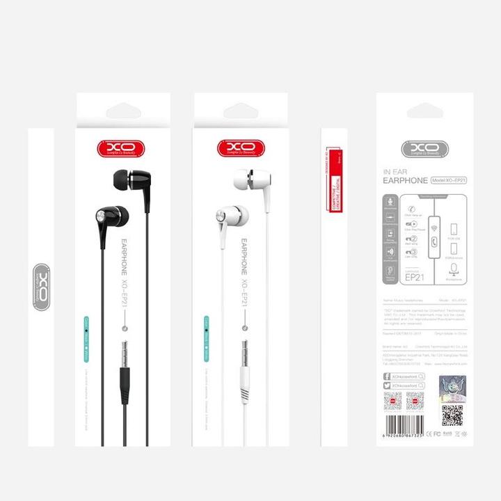 Image du produit xO écouteurs filaires EP21 jack 3,5mm noir (Filaire)