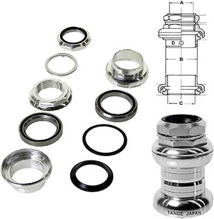 Produktbild Tange Gewinde Steuersatz 1" Alu (Silber)