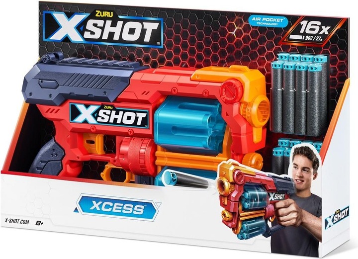 Immagine prodotto Xshot X-Shot Excel Xcess con doppio tamburo automatico da 6 colpi e 16 dardi
