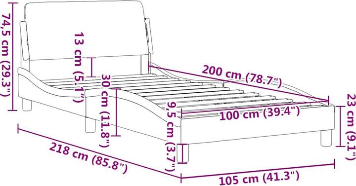 Image du produit vidaXL Bettgestell (100 x 200 cm)