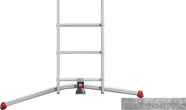 Actual product image Hailo ProfiLOT S100 aluminium combination ladder (Stepladder)