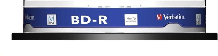 Actual product image Verbatim 1x10 M-Disc BD-R BluRay 25GB 4x Speed Cakebox printable (10 x)