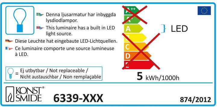 Energie-Label Konstsmide Micro-Lichterkette Innen netzb (2 m)