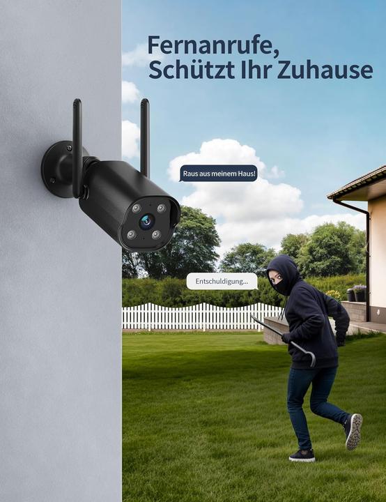 Actual product image GNCC 2K Überwachungskamera Outdoor mit Nachtsicht