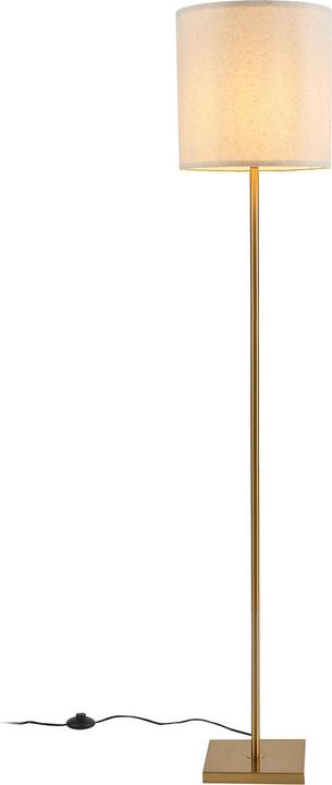 Actual product image Lux.Pro Stehleuchte Fildholm 157cm Messingfarben/Leinenoptik (E27)