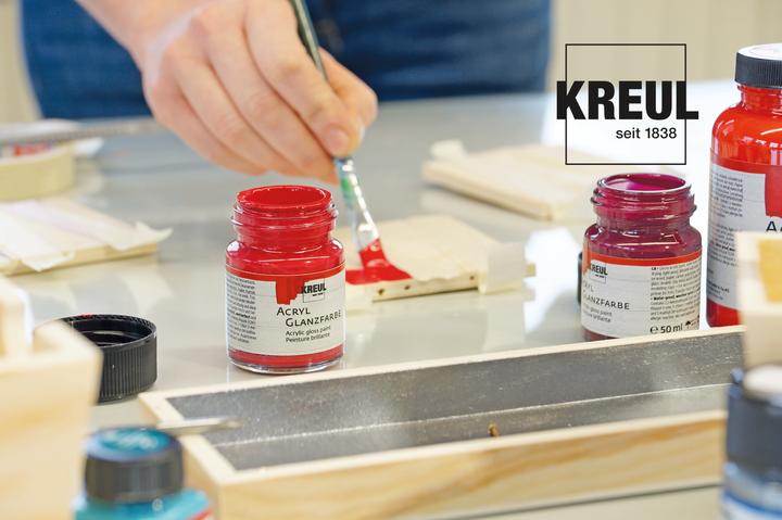 Actual product image Kreul Acrylic gloss paint, 20 ml (Dark red, 20 ml)