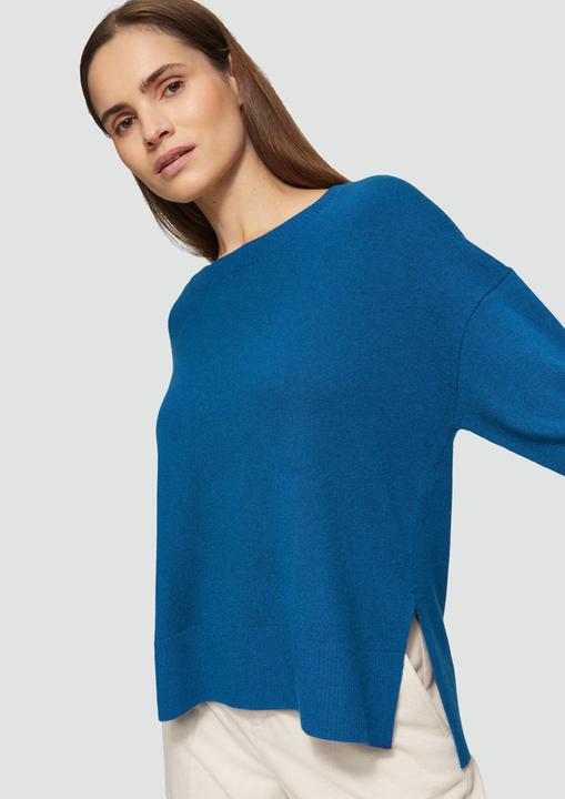 Produktbild S.Oliver Strickpullover Strickpullover aus Kaschmirmix mit seitlichen Schlitzen (44)