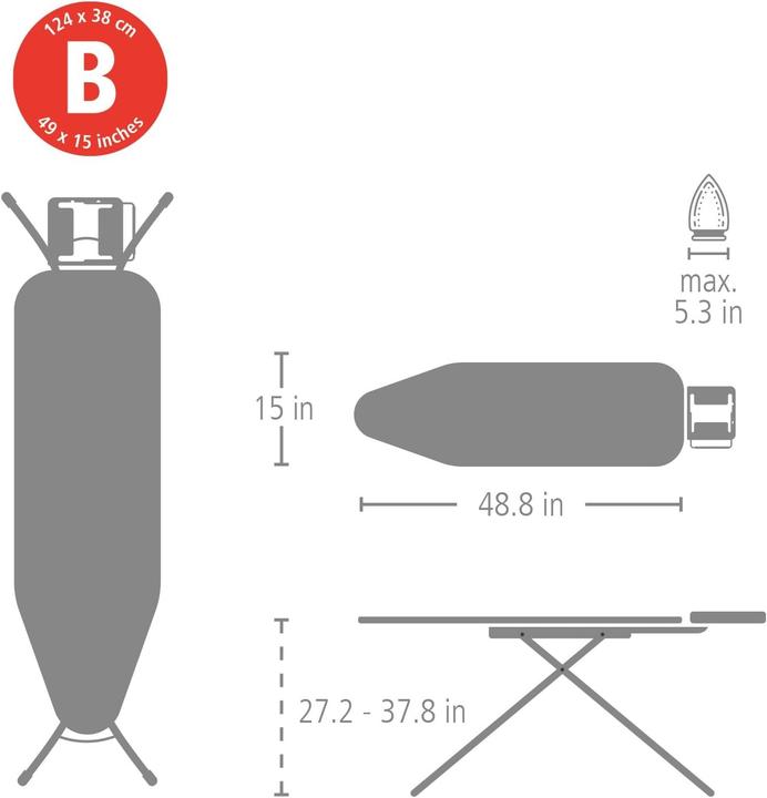 Produktbild Brabantia Bügeltische (124 x 38 cm)