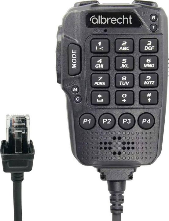 Albrecht Multifunktionales Mikrofon für AE 5900 Mini SSB Ansteck Sprach-Mikrofon