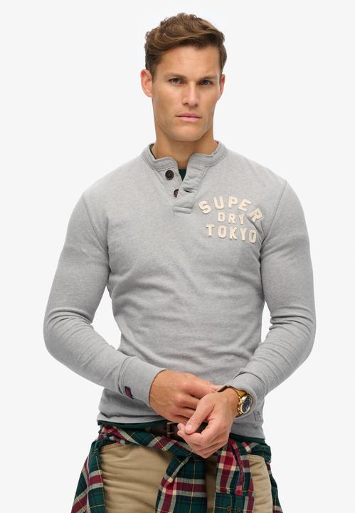 Produktbild Superdry Grandad-Oberteil im Vintage-Stil mit langen Ärmeln (S)