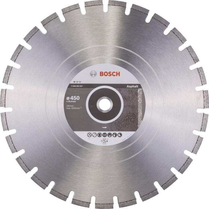 Actual product image Bosch Professional Zubehör Diamond saw blade Standard for Asphalt, 450 x 25.40 x 3.2 x 8 mm