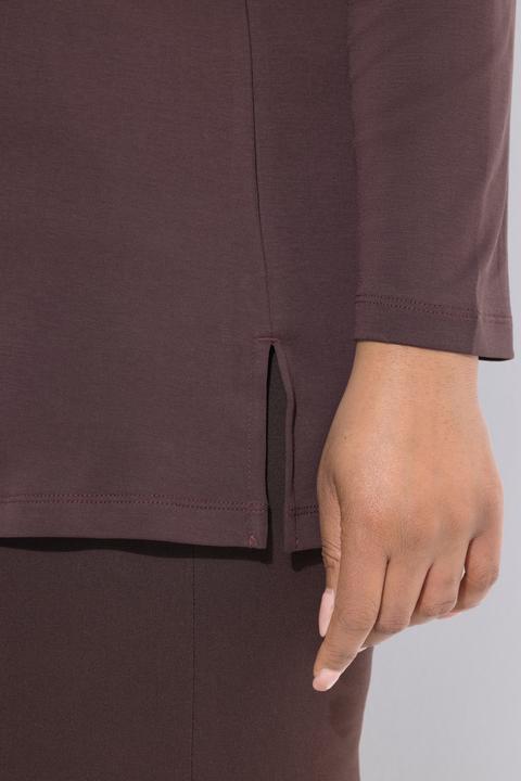 Produktbild Ulla Popken Shirt, A-Linie, Kelchkragen, Langarm, Pima Cotton (42, 44)