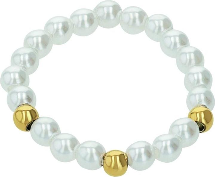 Actual product image Amor Ringe für Damen, Edelstahl, Glasperle | Herz (One size, 950 Platinum)