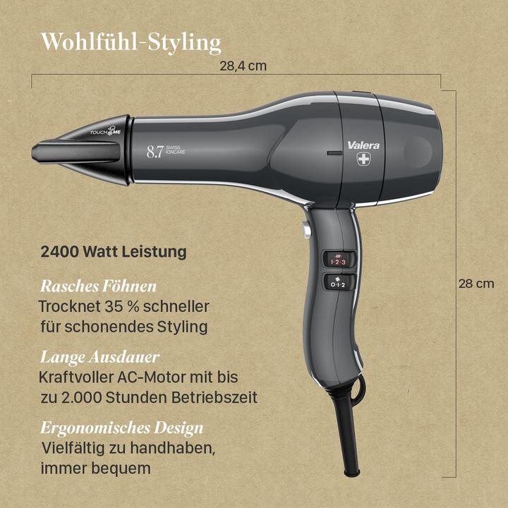 Produktbild Valera Ionischer Haartrockner mit Sanify Luftreinigung, 2400 Watt, leise und schnell (2400 W)