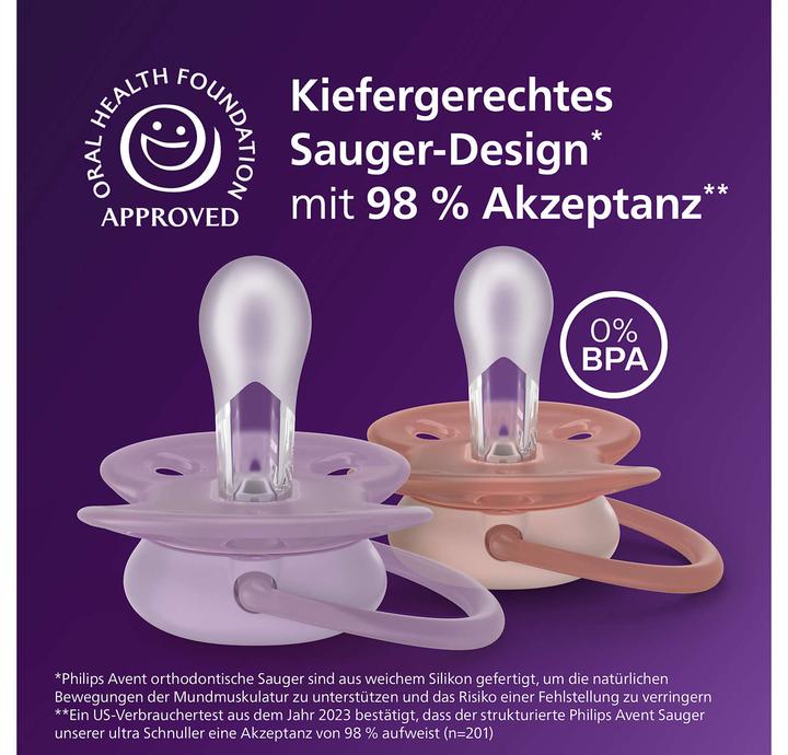 Produktbild Philips Avent Pacifier SCF091/43 ultra soft (2 x, 6 - 18 Monate)