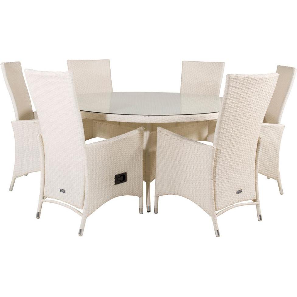 Ebuy24, Gartentisch + Balkontisch, Gartenmöbel-Set Volta (150 cm)