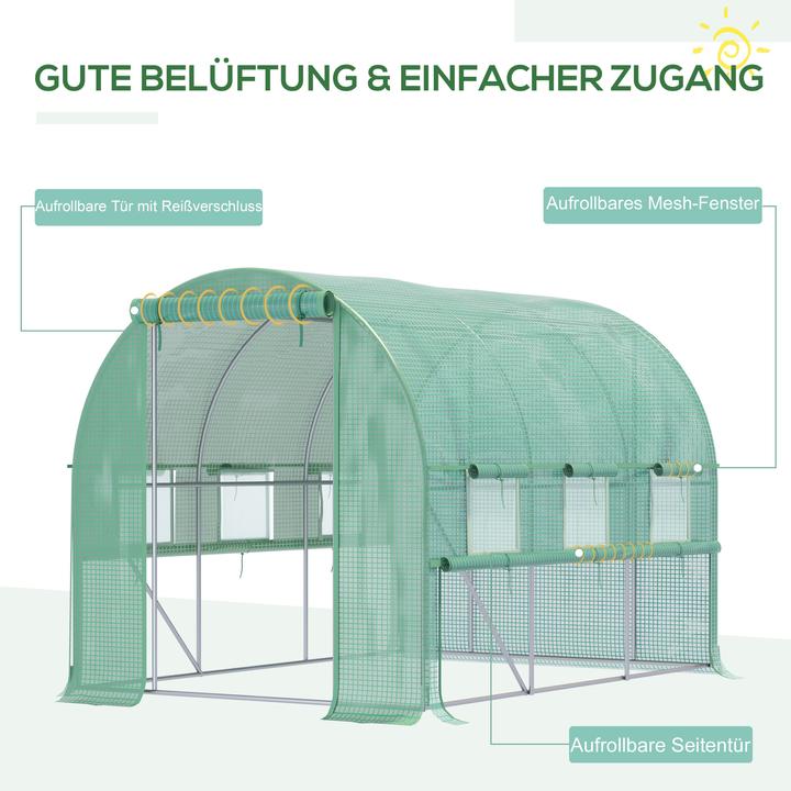 Actual product image Outsunny Foil greenhouse with zip door