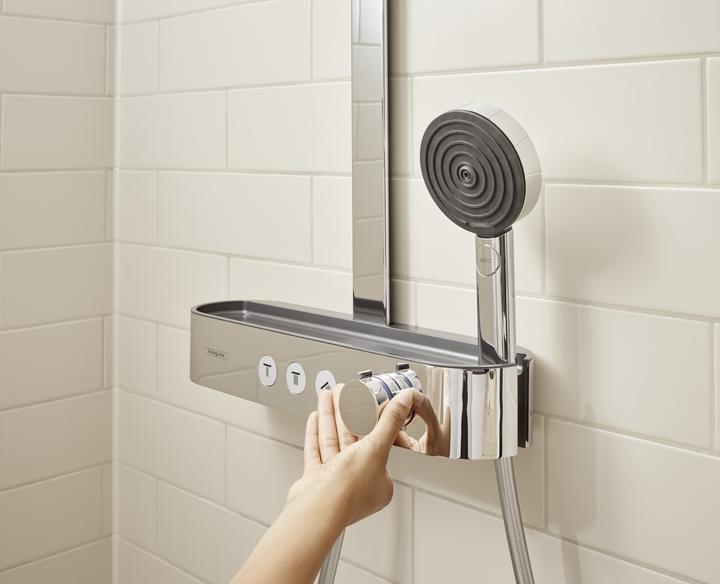 Produktbild hansgrohe Showerpipe 260 2jet mit ShowerTablet Select 400 Dito: mit EcoSmart, : Farbe - Chrom