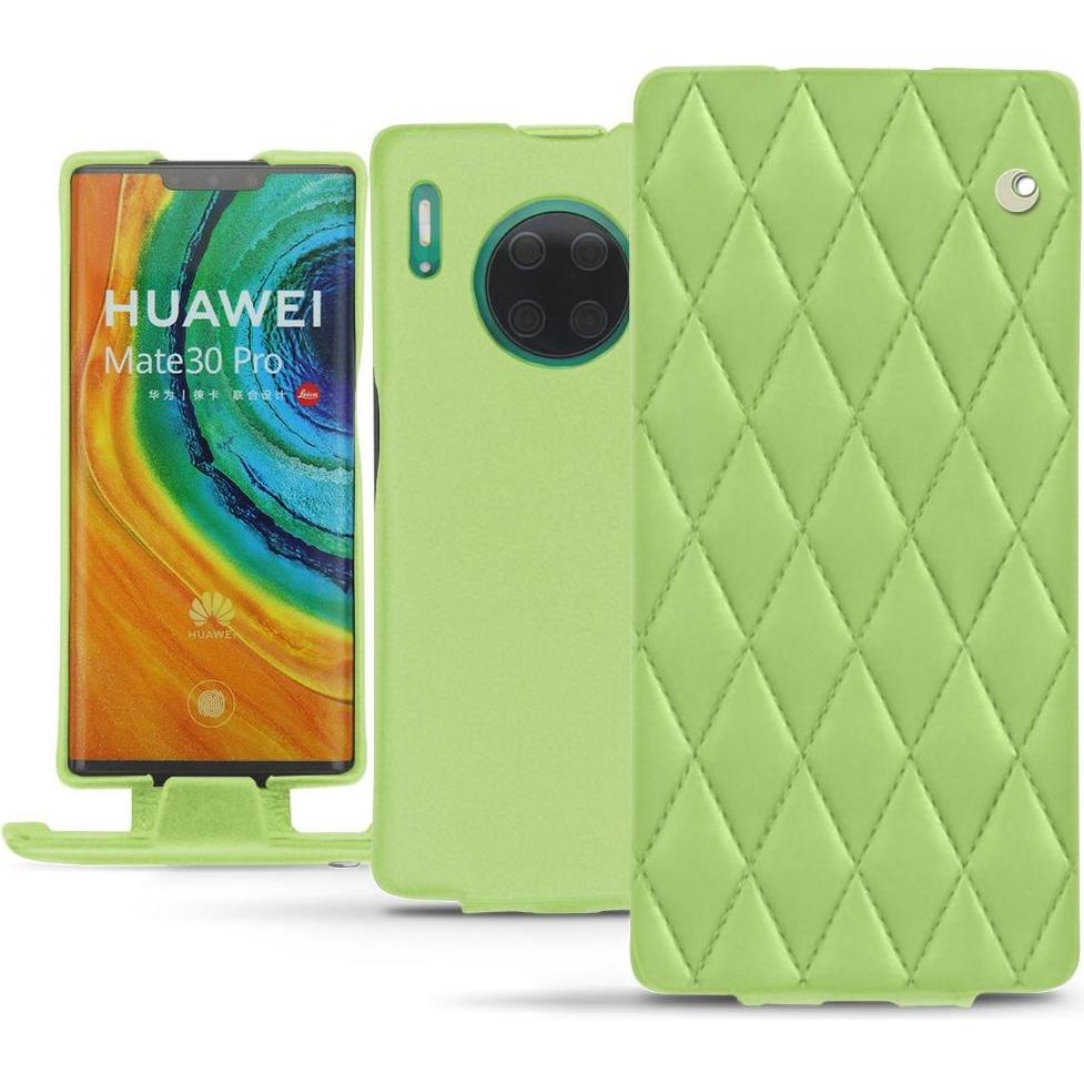 Noreve Lederschutzhülle vertikal (Huawei Mate 30 Pro), Smartphone Hülle, Grün