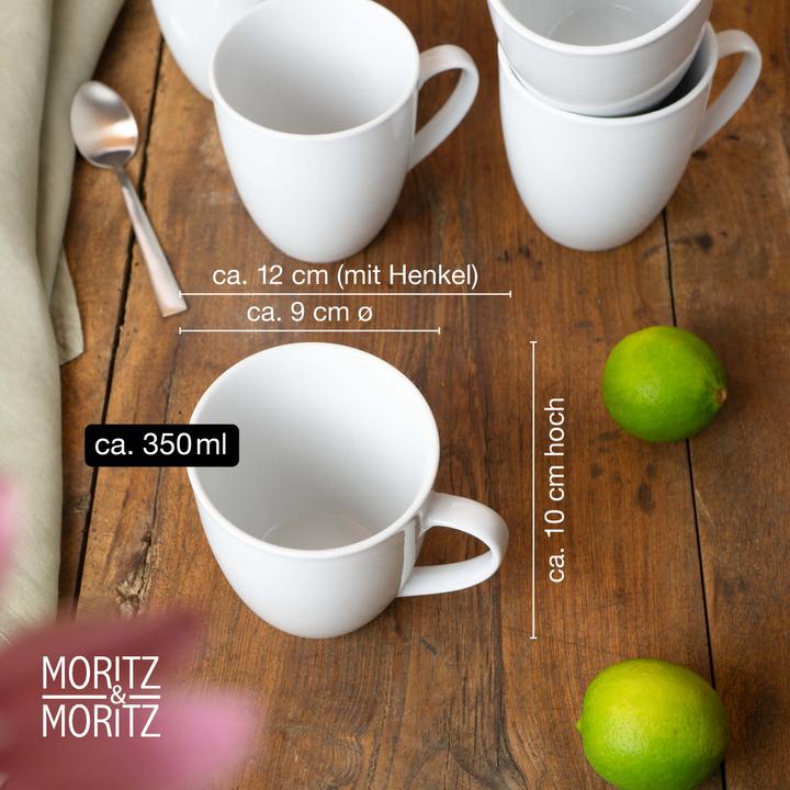 Moritz & Moritz Set di tazze da caffè Basic 6 - pezzi (350 ml, 6x)