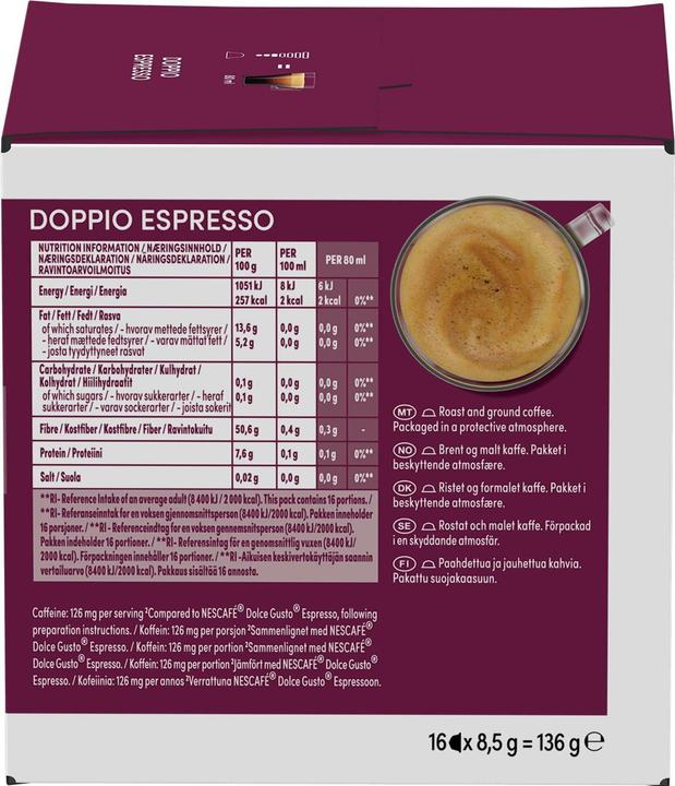 Immagine prodotto Nescafé Doppio Espresso (16 x Porta.)