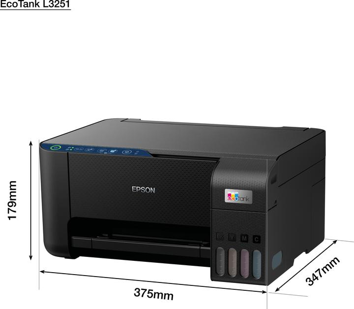Image du produit Epson Imprimante EcoTank L3251 A4, couleur, MFP, WiFi (Couleur)