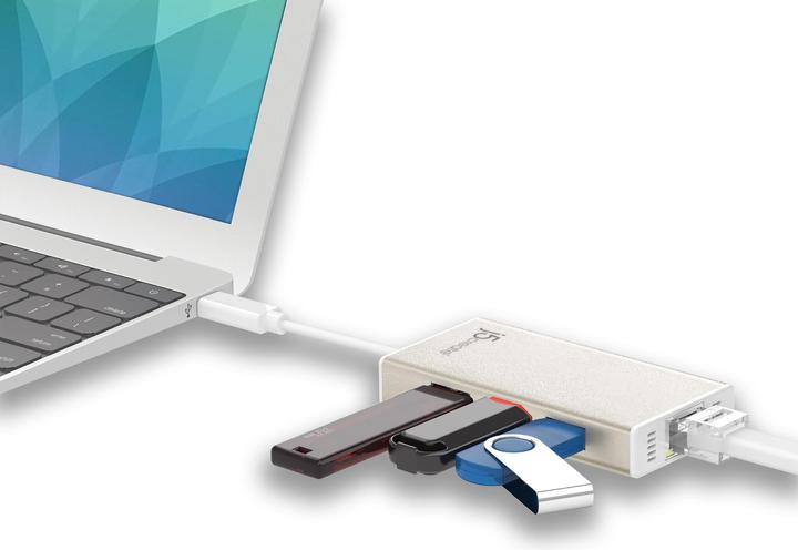 Actual product image j5Create USB 3.0 Type-C Hub (USB-C, 3 Ports)