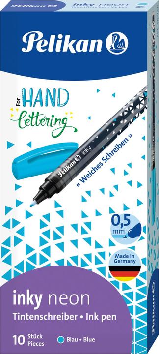 Image du produit Pelikan Stylo à encre inky 0.5mm 817318 bleu néon (Neon Blue, 10 x)