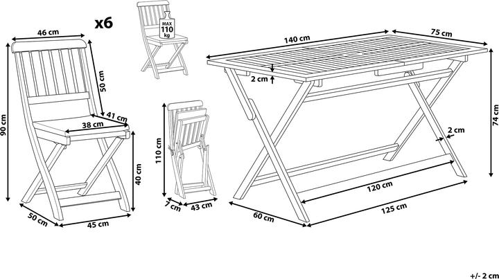 Produktbild Beliani Cento (140 x 75 x 74 cm)