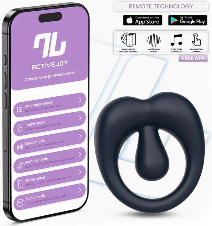 Actual product image IntoYou Kenny – Penisring mit Klitorisstimulator und App-Steuerung – Nachtblau