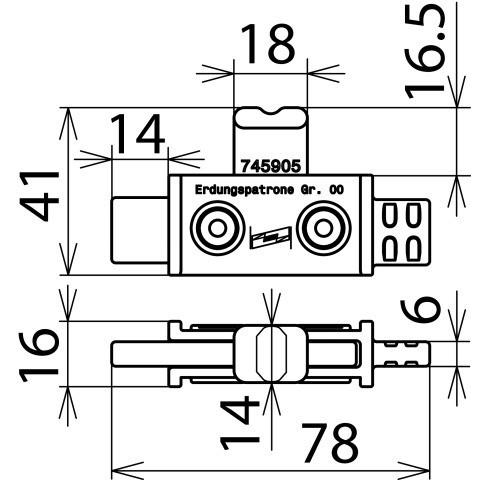 Thumbnail - Dehn EP NH00 VI TA Erdungspatrone NH Gr. 00 vollisoliert, Elektronikzubehör + Gehäuse