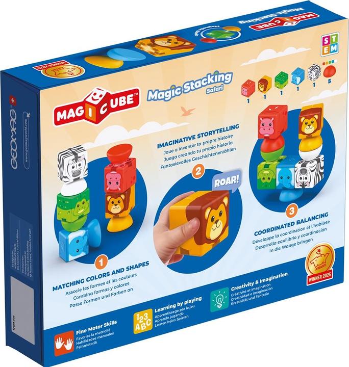 Actual product image Geomag Magicube Blocks Stacking Safari