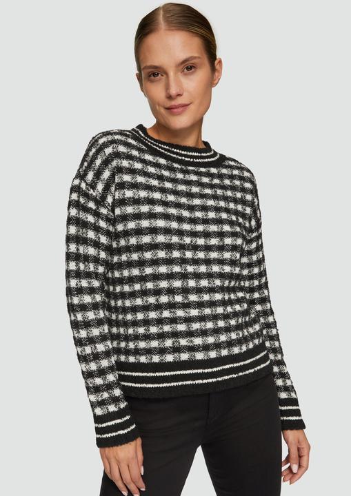 Produktbild s.Oliver Strickpullover Strickpullover mit Karomuster (44)