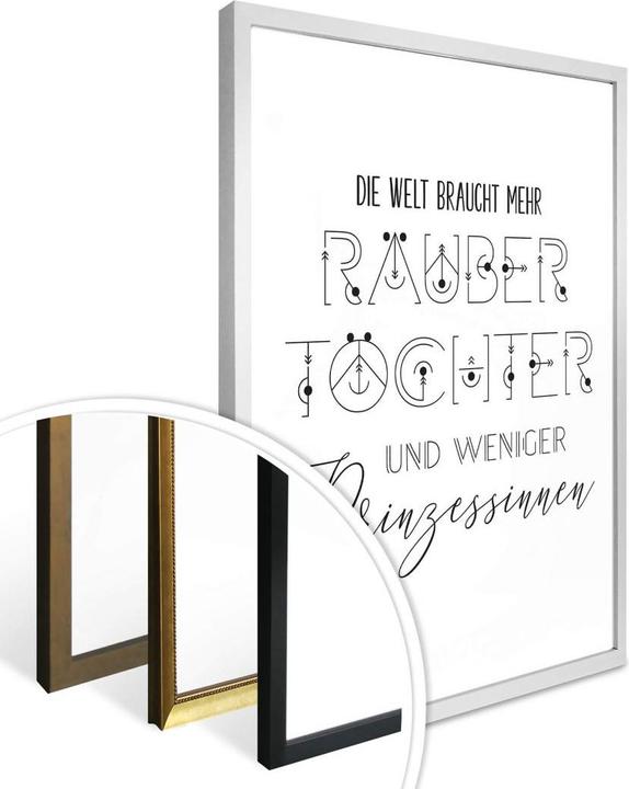 Actual product image Trenddeko The world needs more robber daughters (100 x 120 cm)
