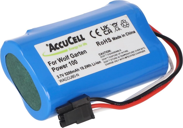 Produktbild AccuCell Akku Wolf Garten Accu 60, Wolf-Garten 7086-918, 1UR18650S-2 (3.6 V)