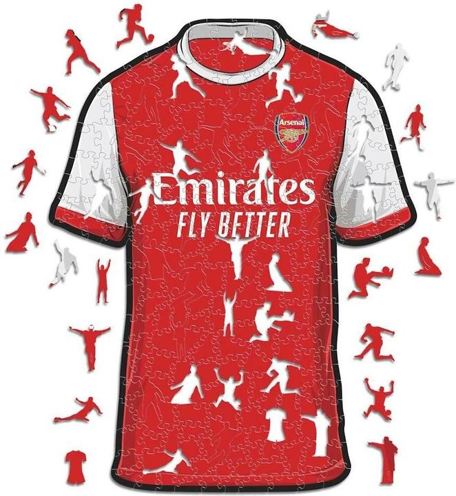 Actual product image Iconic Arsenal FC - Jersey - Wooden Puzzle Size S (150 pieces) (150 pieces)