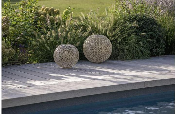 Produktbild STT Windlicht Solar Antic Ball Grafic Ø 40 cm, Hellbeige