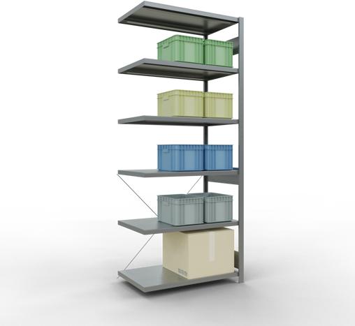 Actual product image Schulte Lagertechnik MULTIplus330 boltless bay system with cross brace