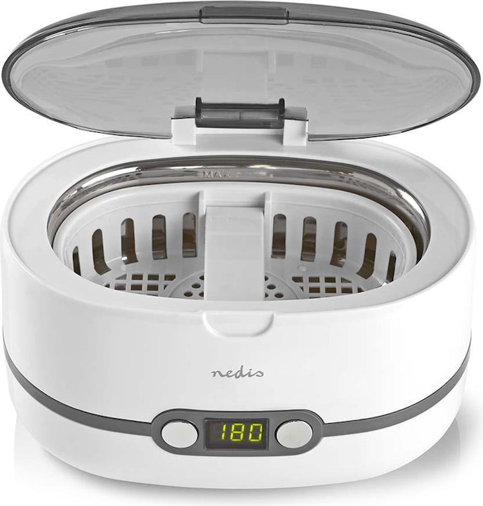 Immagine prodotto Nedis Detergente per gioielli a ultrasuoni, 600 ml, timer (43 kHz, 600 ml)