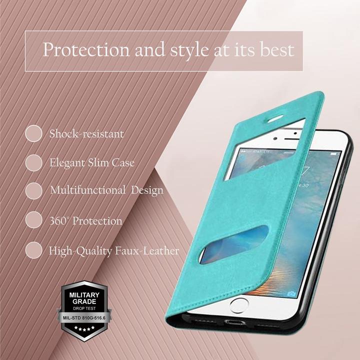 Actual product image Cadorabo Book with View double window cover (Apple iPhone 7, Apple iPhone 8, Apple iPhone SE (2nd Gen), Apple iPhone SE (3rd Gen))