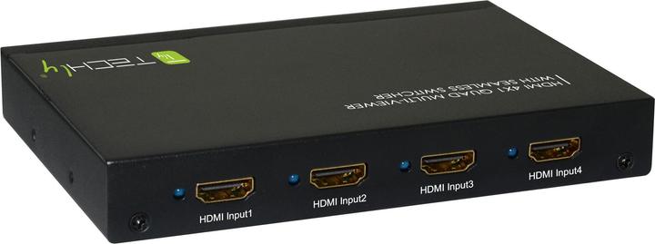 Techly Interruttore HDMI 4X1 Quad Multi-Viewer
