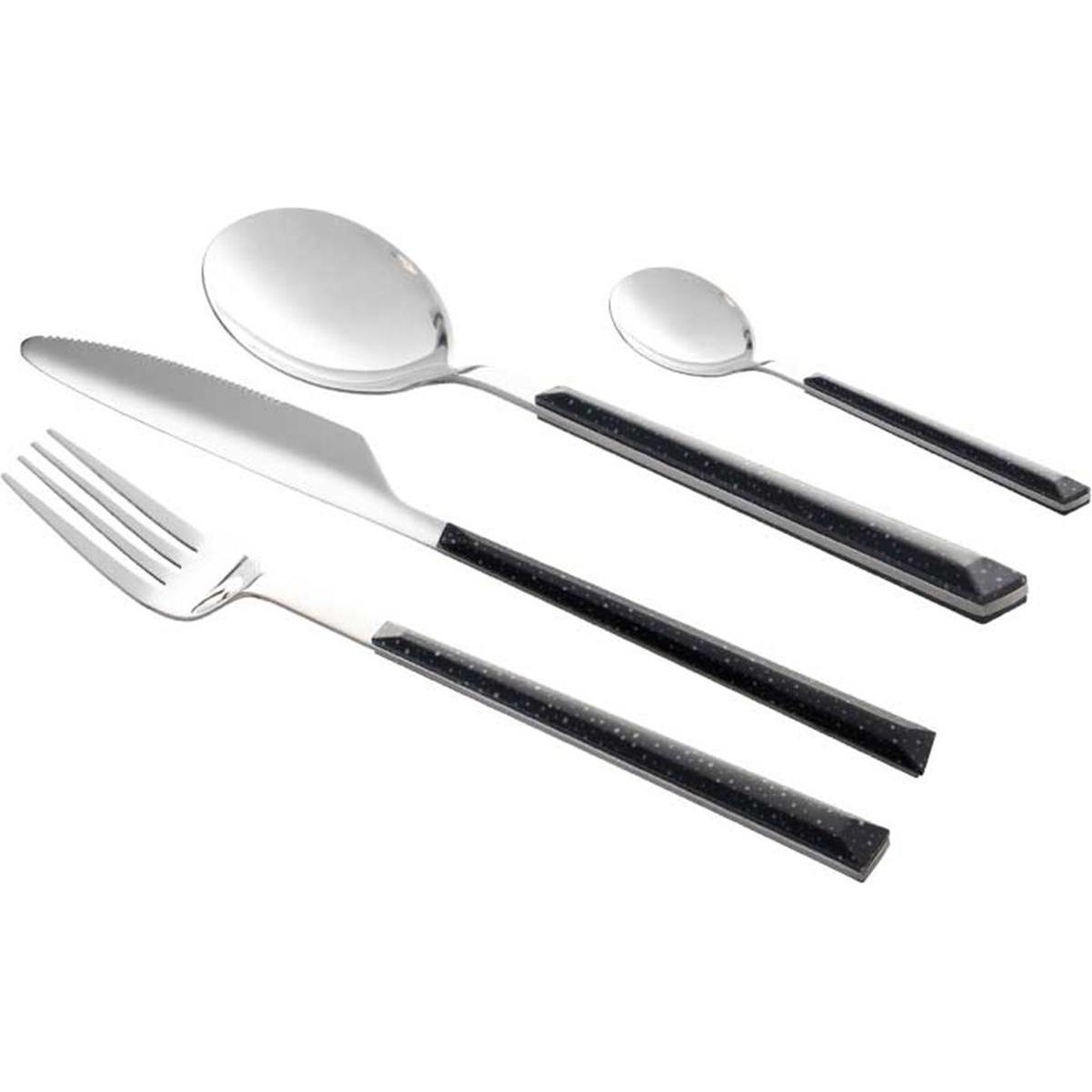 neuetischkultur Besteck-Set 24-teilig, Besteck, Schwarz