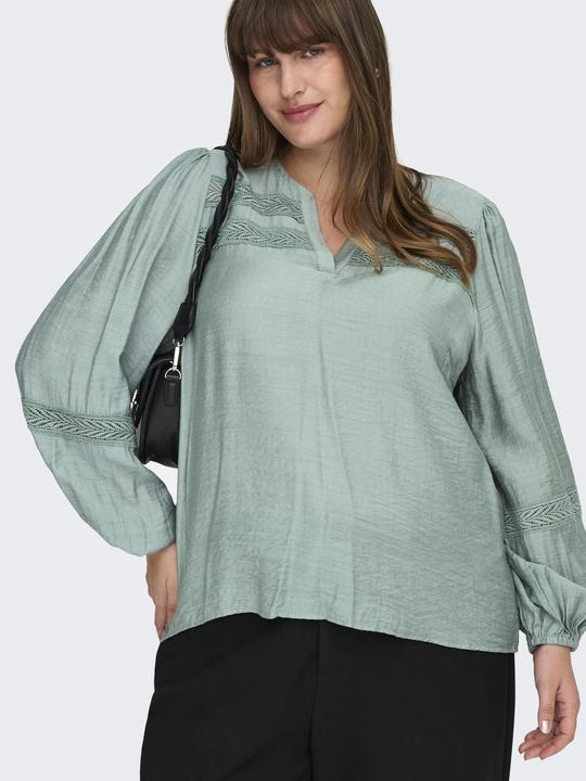 Produktbild Only Normal geschnitten V-Ausschnitt Ballonärmel Top Top (48)