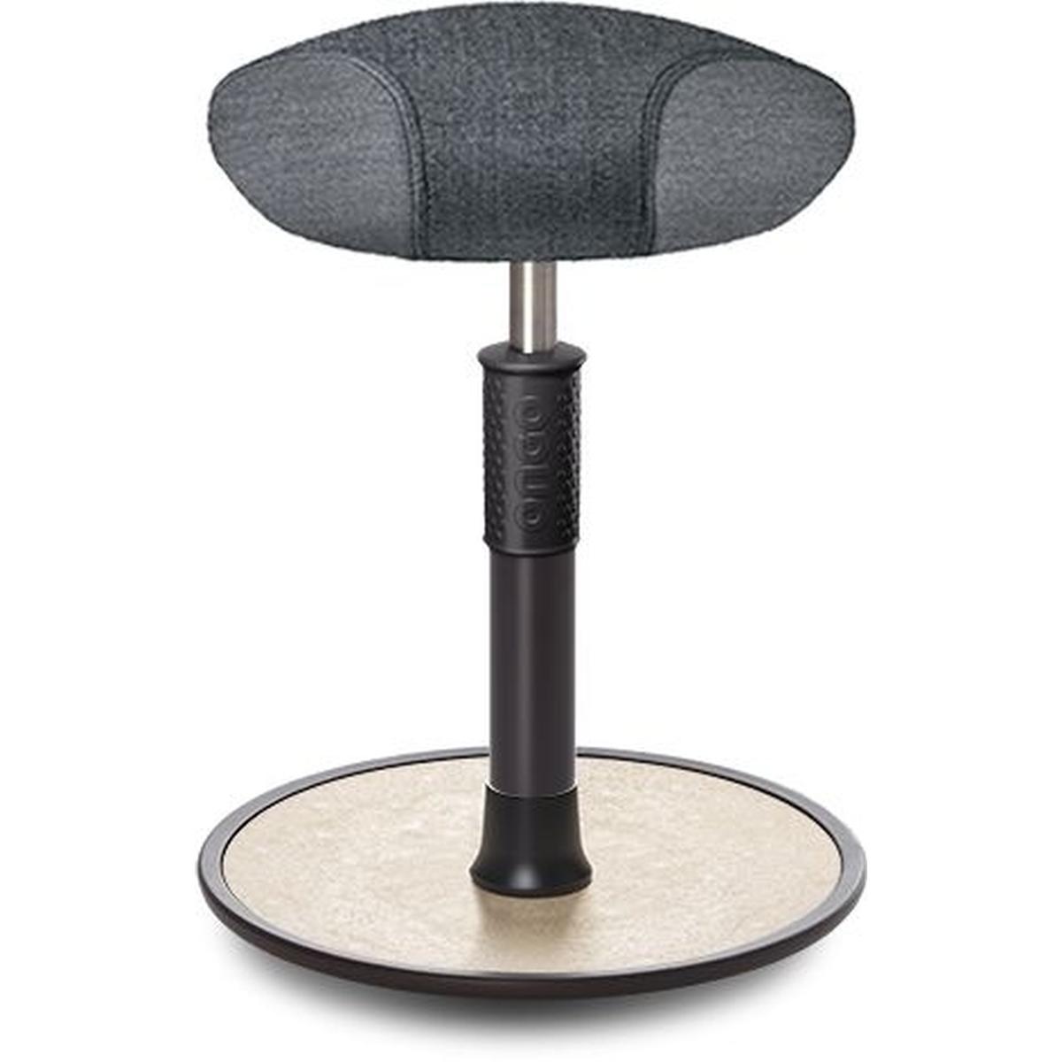Ongo, Bürostuhl, Sitz- Stehhocker Free Regular Triangel Camira Rivet Anthrazit schwarz /creme