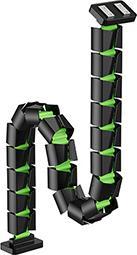 Actual product image Powerton ERGO GANSO PRO Kabel-Organizer, schwarz-grün